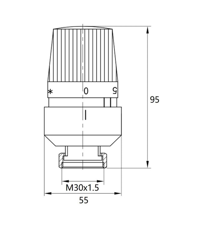 Radiatorkraan Wit Recht Thermostatische radiatorventiel 1/2''x15mm