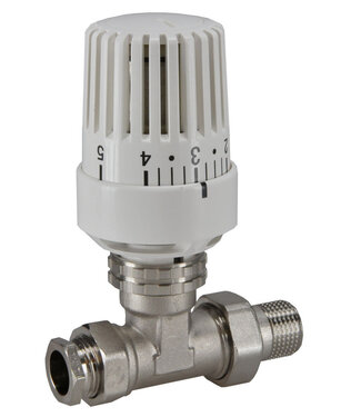 Wiesbaden Radiatorkraan Wit Recht Thermostatische radiatorventiel 1/2''x15mm