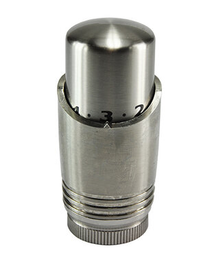 Wiesbaden Radiatorkraan Thermostaatknop M-30 geborsteld staal