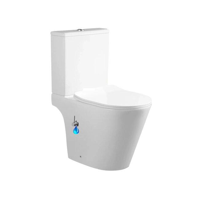 Staand toilet LUCIUS met geintegreerde bidetkraan - Randloos - OA&PK Staand toilet LUCIUS met geintegreerde bidetkraan - Randloos - OA&PK