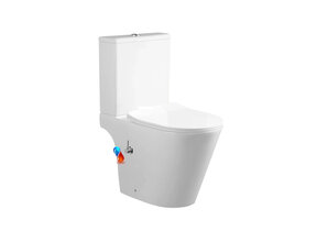 Staand toilet LUCIUS met geintegreerde bidetkraan - Randloos - OA&PK