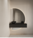 Badkamerspiegel Calypso Halve Maan Links 120 cm met Dimbaar LED verlichting en verwarming