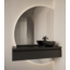 GLISS DESIGN Badkamerspiegel Calypso Halve Maan Rechts 140 cm met Dimbaar LED verlichting en verwarming