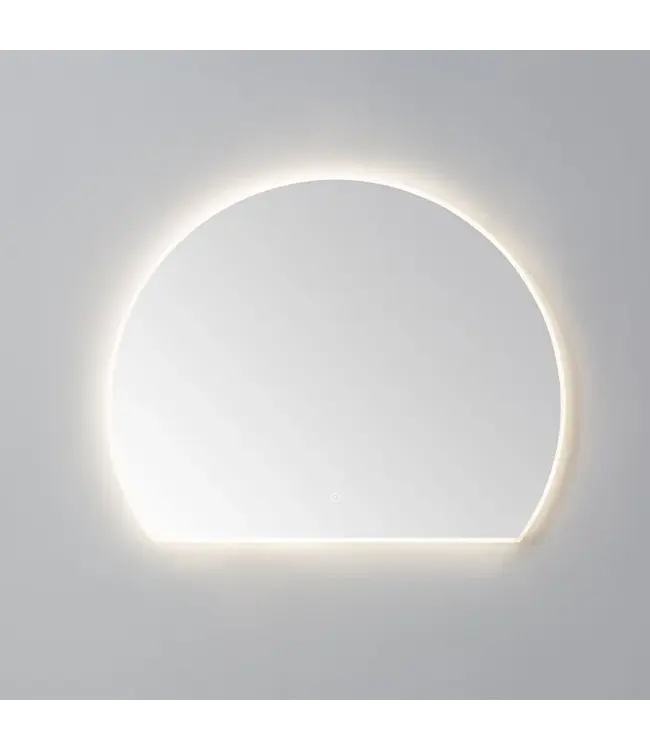 SANI-SUPPLY Spiegel Halve Maan Horizon 120cm - met dimbaar ledverlichting - Touch bediening Spiegelverwarming (Optioneel)