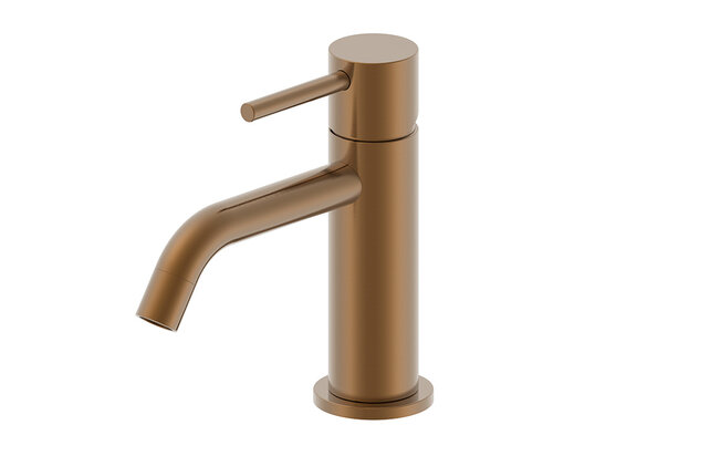 Wiesbaden Wastafelkraan Styl Geborsteld Koper Laag 15cm - 29.1613 Wiesbaden Wastafelkraan Styl Geborsteld Koper Laag 15cm - 29.1613