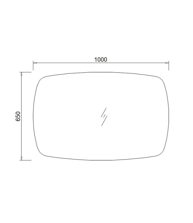 SANI-SUPPLY Spiegel Element Ovaal Mat Zwart 100cm - met dimbaar ledverlichting - Touch bediening - Spiegelverwarming (Optioneel)