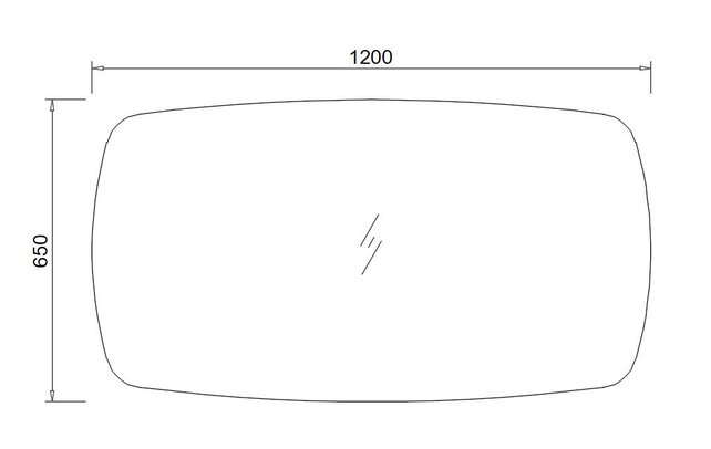 Spiegel Element Ovaal Mat Zwart 120cm - met dimbaar ledverlichting - Touch bediening - Spiegelverwarming (Optioneel)