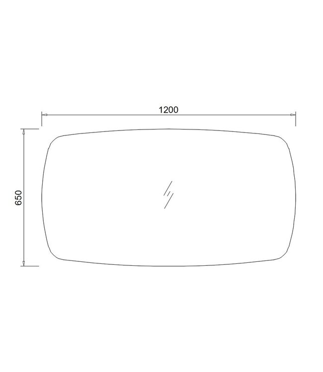 Spiegel Element Ovaal Mat Zwart 120cm - met dimbaar ledverlichting - Touch bediening - Spiegelverwarming (Optioneel)