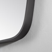 Spiegel Element Ovaal Mat Zwart 140cm - met dimbaar ledverlichting - Touch bediening - Spiegelverwarming (Optioneel)