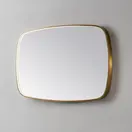 Spiegel Element Ovaal Geborsteld Goud 100cm - met dimbaar ledverlichting - Touch bediening - Spiegelverwarming (Optioneel)