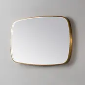 Spiegel Element Ovaal Geborsteld Goud 100cm - met dimbaar ledverlichting - Touch bediening - Spiegelverwarming (Optioneel)