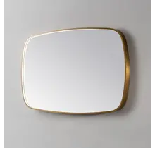 Spiegel Element Ovaal Geborsteld Goud 100cm - met dimbaar ledverlichting - Touch bediening - Spiegelverwarming (Optioneel)