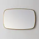 Spiegel Element Ovaal Geborsteld Goud 140cm - met dimbaar ledverlichting - Touch bediening - Spiegelverwarming (Optioneel)