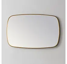 Spiegel Element Ovaal Geborsteld Goud 140cm - met dimbaar ledverlichting - Touch bediening - Spiegelverwarming (Optioneel)