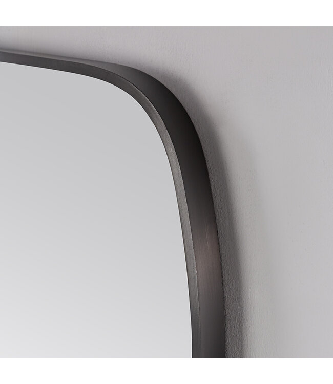 Spiegel Element Ovaal Gunmetal 140cm - met dimbaar ledverlichting - Touch bediening - Spiegelverwarming (Optioneel)