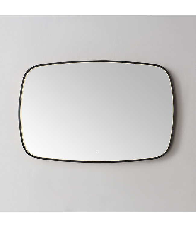 Spiegel Element Ovaal Gunmtal 120cm - met dimbaar ledverlichting - Touch bediening - Spiegelverwarming (Optioneel)