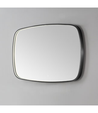 SANI-SUPPLY Spiegel Element Ovaal Gunmtal 120cm - met dimbaar ledverlichting - Touch bediening - Spiegelverwarming (Optioneel)