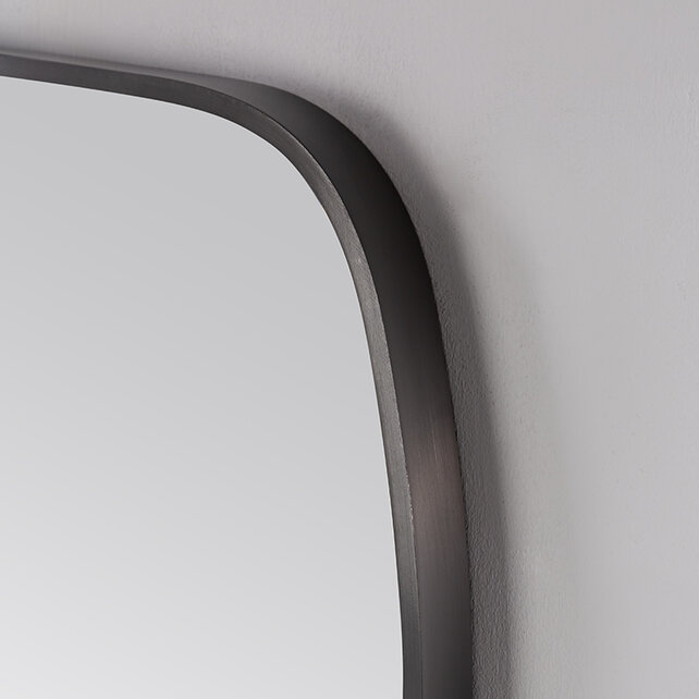 Spiegel Element Ovaal Gunmetal 100cm - met dimbaar ledverlichting - Touch bediening - Spiegelverwarming (Optioneel)