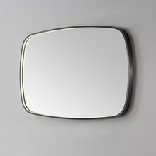 Spiegel Element Ovaal Gunmetal 100cm - met dimbaar ledverlichting - Touch bediening - Spiegelverwarming (Optioneel)