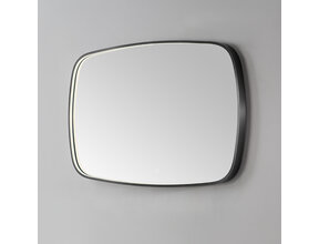 Spiegel Element Ovaal Gunmetal 100cm - met dimbaar ledverlichting - Touch bediening - Spiegelverwarming (Optioneel)
