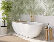 Vrijstaand ligbad Trens Mat wit 180x80cm acryl met waste - 21.3676 Vrijstaand ligbad Trens Mat wit 180x80cm acryl met waste - 21.3676