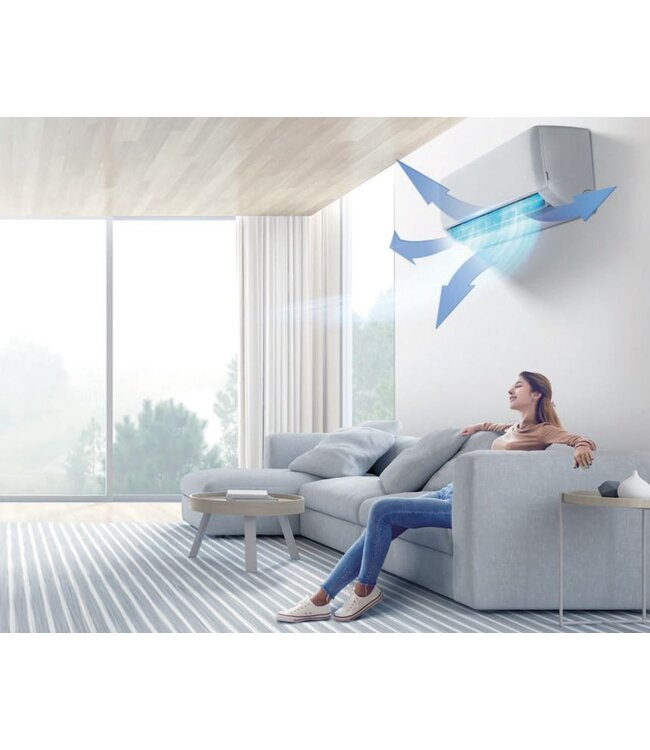 BELRAD Airconditioner Aux Wit single split 5.1 kw buiten en binnen unit -18000btu - koelen en verwarmen