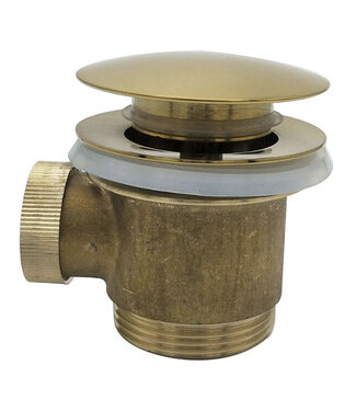 Wiesbaden Caral clickwaste geborsteld Messing afvoerplug vrijstaand bad 1 1/2" - 21.6009