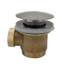 Caral clickwaste geborsteld Staal afvoerplug vrijstaand bad 1 1/2" - 21.6006