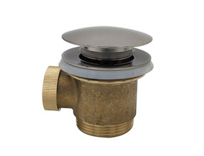 Caral clickwaste geborsteld Staal afvoerplug vrijstaand bad 1 1/2" - 21.6006