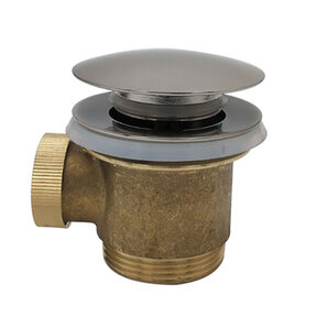 Caral clickwaste geborsteld Staal afvoerplug vrijstaand bad 1 1/2" - 21.6006