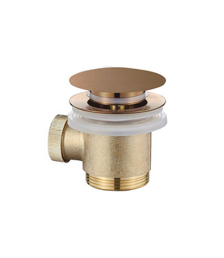 Wiesbaden Caral clickwaste geborsteld brons koper afvoerplug vrijstaand bad 1 1/2" - 21.6013