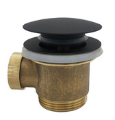 Caral clickwaste Mat Zwart  afvoerplug vrijstaand bad 1 1/2" - 21.6007