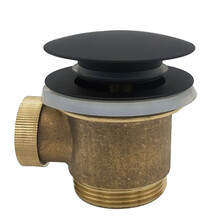 Caral clickwaste Mat Zwart  afvoerplug vrijstaand bad 1 1/2" - 21.6007