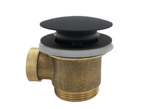 Caral clickwaste Mat Zwart  afvoerplug vrijstaand bad 1 1/2" - 21.6007