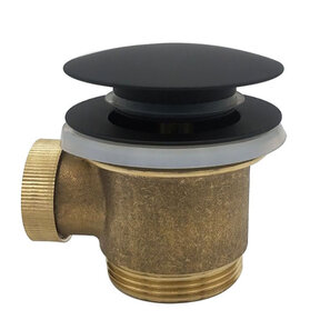 Caral clickwaste Mat Zwart  afvoerplug vrijstaand bad 1 1/2" - 21.6007