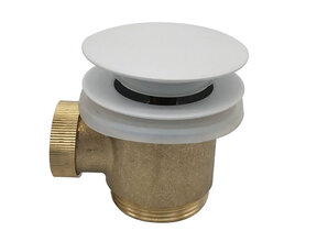 Caral clickwaste Glans Wit afvoerplug vrijstaand bad 1 1/2" - 21.6012