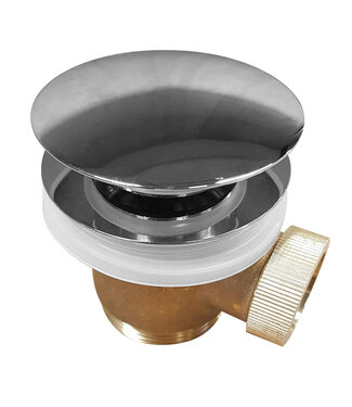 Wiesbaden Caral clickwaste Chroom afvoerplug vrijstaand bad 1 1/2" - 21.6002