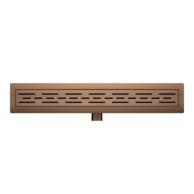 Douchegoot Geborsteld Brons Koper 70cm met Flens - Uitneembaar Sifon + uitneembaar haarfilter - 33.4620 Douchegoot Geborsteld Brons Koper 70cm met Flens - Uitneembaar Sifon + uitneembaar haarfilter - 33.4620