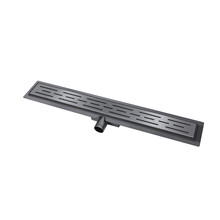 Douchegoot Gunmetal 70cm met Flens - Uitneembaar Sifon + uitneembaar haarfilter - 33.4630