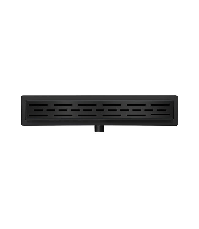 Douchegoot Mat Zwart 50cm met Flens - Uitneembaar Sifon + uitneembaar haarfilter - 33.4191