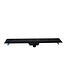 Douchegoot Mat Zwart 50cm met Flens - Uitneembaar Sifon + uitneembaar haarfilter - 33.4191