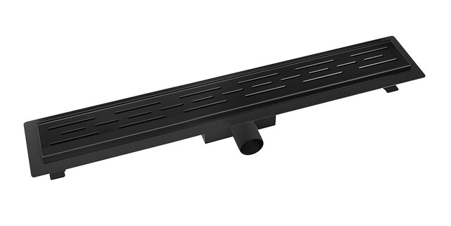 Douchegoot Mat Zwart 90cm met Flens - Uitneembaar Sifon + uitneembaar haarfilter - 33.4187 Douchegoot Mat Zwart 90cm met Flens - Uitneembaar Sifon + uitneembaar haarfilter - 33.4187