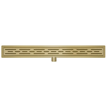Douchegoot Geborsteld Messing 70cm met Flens - Uitneembaar Sifon + uitneembaar haarfilter - 33.4610