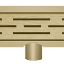 Douchegoot Geborsteld Messing 80cm met Flens - Uitneembaar Sifon + uitneembaar haarfilter - 33.4611