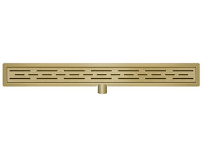 Douchegoot Geborsteld Messing 90cm met Flens - Uitneembaar Sifon + uitneembaar haarfilter - 33.4612