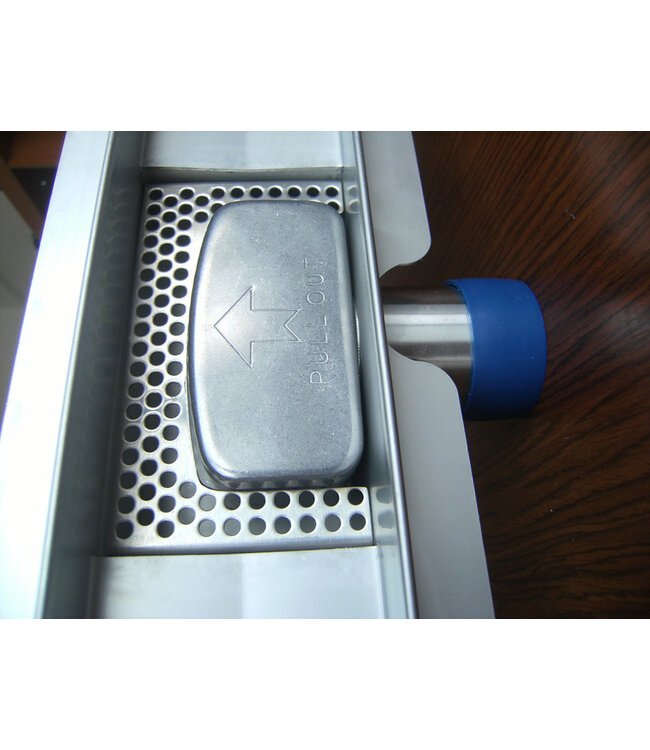 Douchegoot Geborsteld RVS 100cm met Flens - Uitneembaar Sifon + uitneembaar haarfilter - 33.4173