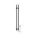 Elektrische Staaf Handdoekradiator Rod Mat Zwart Enkel 60 Watt