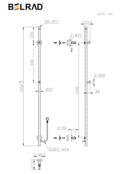 Elektrische Staaf Handdoekradiator Rod Gunmetal Enkel 60 Watt