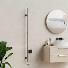 Elektrische Staaf Handdoekradiator Rod Gunmetal Enkel 60 Watt