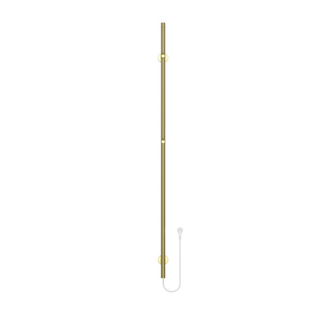 Elektrische Staaf Handdoekradiator Rod Geborsteld Goud Dubbel 120 Watt